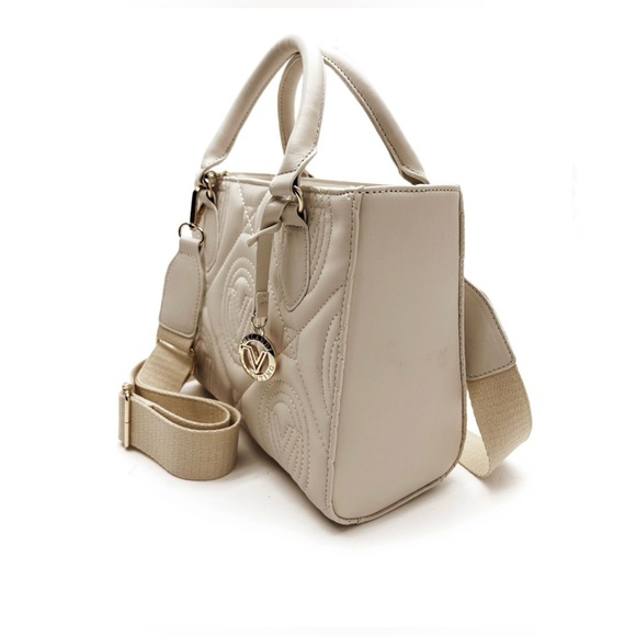 Valentino Orlandi Quilted Tote Bag Taupe. Vegan Leather. NWT Sealed. - Picture 3 of 5